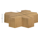  Meridian Eternal Natural Oak Wood 6 pc Modular Coffee Table IMAGE 7