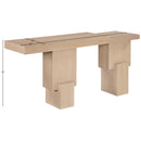  Meridian Anzio Natural Oak Veneer And Solid Wood Console Table IMAGE 8