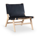  Meridian Rawlins Black Vegan Leather Upholstered Accent Chair IMAGE 1