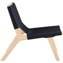  Meridian Rawlins Black Vegan Leather Upholstered Accent Chair IMAGE 3