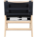  Meridian Rawlins Black Vegan Leather Upholstered Accent Chair IMAGE 4