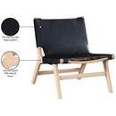  Meridian Rawlins Black Vegan Leather Upholstered Accent Chair IMAGE 9