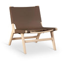  Meridian Rawlins Brown Vegan Leather Upholstered Accent Chair IMAGE 1