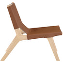  Meridian Rawlins Cognac Vegan Leather Upholstered Accent Chair IMAGE 3