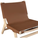  Meridian Rawlins Cognac Vegan Leather Upholstered Accent Chair IMAGE 5