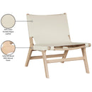  Meridian Rawlins Cream Vegan Leather Upholstered Accent Chair IMAGE 9