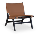  Meridian Rawlins Cognac Vegan Leather Upholstered Accent Chair IMAGE 1