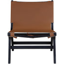 Meridian Rawlins Cognac Vegan Leather Upholstered Accent Chair IMAGE 3