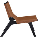  Meridian Rawlins Cognac Vegan Leather Upholstered Accent Chair IMAGE 4