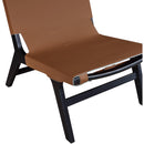  Meridian Rawlins Cognac Vegan Leather Upholstered Accent Chair IMAGE 7