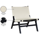  Meridian Rawlins Cream Vegan Leather Upholstered Accent Chair IMAGE 10