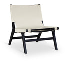  Meridian Rawlins Cream Vegan Leather Upholstered Accent Chair IMAGE 1