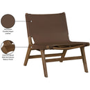  Meridian Rawlins Brown Vegan Leather Upholstered Accent Chair IMAGE 9