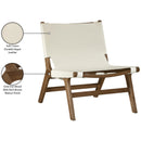  Meridian Rawlins Cream Vegan Leather Upholstered Accent Chair IMAGE 9