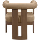  Meridian Arienzo Beige Velvet Performance Fabric Upholstered Accent Chair IMAGE 5