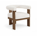  Manufacturer Color_Cream -- Arienzo Cream Velvet Performance Fabric Upholstered Accent Chair IMAGE 1
