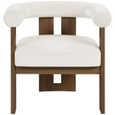  Manufacturer Color_Cream -- Arienzo Cream Velvet Performance Fabric Upholstered Accent Chair IMAGE 3