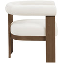  Manufacturer Color_Cream -- Arienzo Cream Velvet Performance Fabric Upholstered Accent Chair IMAGE 4