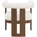  Meridian Arienzo Cream Velvet Performance Fabric Upholstered Accent Chair IMAGE 5