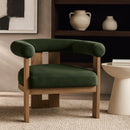  Manufacturer Color_Green -- Arienzo Green Velvet Performance Fabric Upholstered Accent Chair IMAGE 2