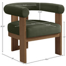  Manufacturer Color_Green -- Arienzo Green Velvet Performance Fabric Upholstered Accent Chair IMAGE 9