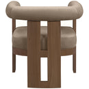  Manufacturer Color_Taupe -- Arienzo Taupe Velvet Performance Fabric Upholstered Accent Chair IMAGE 5