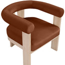  Manufacturer Color_Cognac -- Arienzo Cognac Velvet Performance Fabric Upholstered Accent Chair IMAGE 6