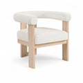  Manufacturer Color_Cream -- Arienzo Cream Velvet Performance Fabric Upholstered Accent Chair IMAGE 1