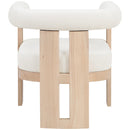  Meridian Arienzo Cream Velvet Performance Fabric Upholstered Accent Chair IMAGE 5