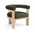  Manufacturer Color_Green -- Arienzo Green Velvet Performance Fabric Upholstered Accent Chair IMAGE 1