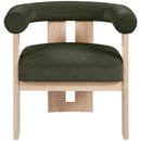  Manufacturer Color_Green -- Arienzo Green Velvet Performance Fabric Upholstered Accent Chair IMAGE 3