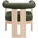  Meridian Arienzo Green Velvet Performance Fabric Upholstered Accent Chair IMAGE 5