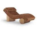  Manufacturer Color_Cognac -- Marcella Cognac Fabric Upholstered Chaise Lounge IMAGE 1