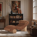  Manufacturer Color_Cognac -- Marcella Cognac Fabric Upholstered Chaise Lounge IMAGE 2