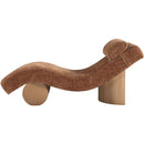  Meridian Marcella Cognac Fabric Upholstered Chaise Lounge IMAGE 4