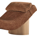  Meridian Marcella Cognac Fabric Upholstered Chaise Lounge IMAGE 6