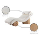  Manufacturer Color_Cream -- Marcella Cream Fabric Upholstered Chaise Lounge IMAGE 10
