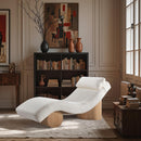  Manufacturer Color_Cream -- Marcella Cream Fabric Upholstered Chaise Lounge IMAGE 2
