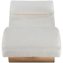  Meridian Marcella Cream Fabric Upholstered Chaise Lounge IMAGE 3