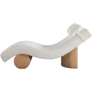 Manufacturer Color_Cream -- Marcella Cream Fabric Upholstered Chaise Lounge IMAGE 4
