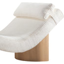  Manufacturer Color_Cream -- Marcella Cream Fabric Upholstered Chaise Lounge IMAGE 6
