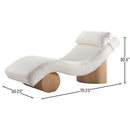 Manufacturer Color_Cream -- Marcella Cream Fabric Upholstered Chaise Lounge IMAGE 9