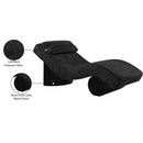  Meridian Marcella Black Fabric Upholstered Chaise Lounge IMAGE 9