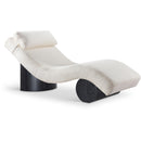  Meridian Marcella Cream Fabric Upholstered Chaise Lounge IMAGE 1