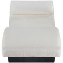  Manufacturer Color_Cream -- Marcella Cream Fabric Upholstered Chaise Lounge IMAGE 3
