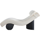  Meridian Marcella Cream Fabric Upholstered Chaise Lounge IMAGE 4
