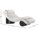  Manufacturer Color_Cream -- Marcella Cream Fabric Upholstered Chaise Lounge IMAGE 9