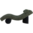  Meridian Marcella Green Fabric Upholstered Chaise Lounge IMAGE 4