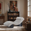  Manufacturer Color_Grey -- Marcella Grey Fabric Upholstered Chaise Lounge IMAGE 2