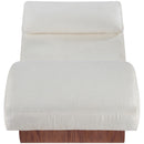  Manufacturer Color_Cream -- Marcella Cream Fabric Upholstered Chaise Lounge IMAGE 3